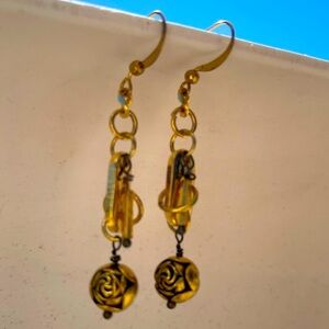 Handmade Dangle Unique Earrings-Repurposed Pieces